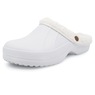 Women's Fleece-Lined Clog, White, large