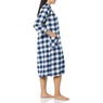 Flannel Snap-Front Duster, Navy, large