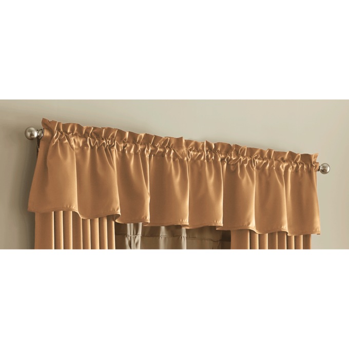 Madison Room-Darkening Light-Filtering Valance, Flax, large
