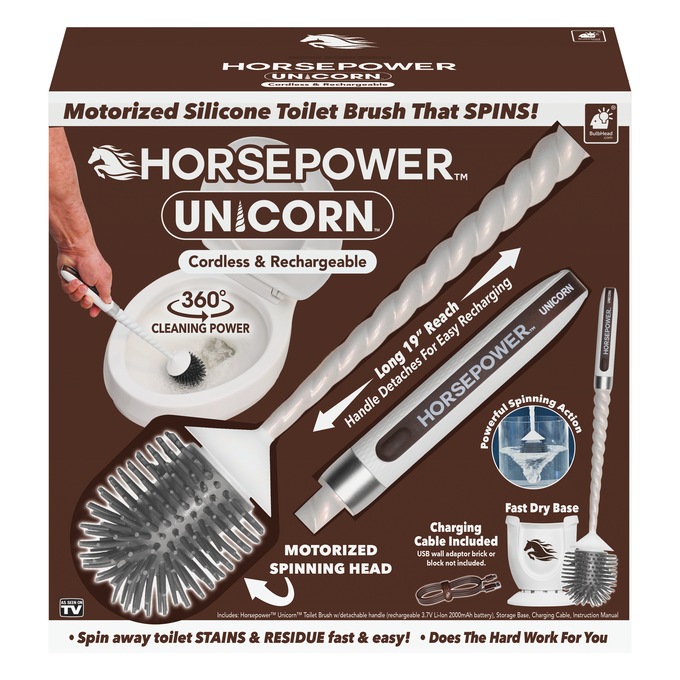 Horsepower Unicorn Motorized Toilet Brush, , large