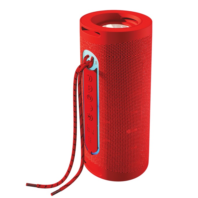 Supersonic Portable Speaker with Flashlight, Red, large