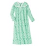 Flannel Nightgown with Lace Trim, , large