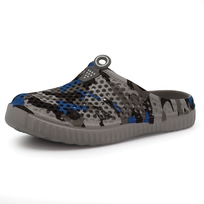 Women's Lightweight Perforated Comfort Clog, Multi Camo, large