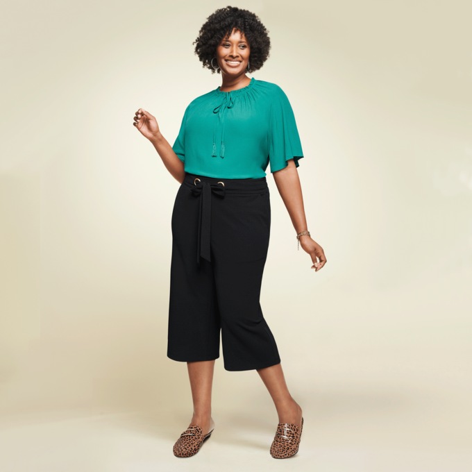 Melissa Wide Leg Capri, , large