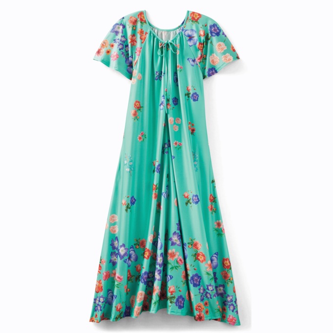 Wide Sweep Zip Lounger, Mint Butterflies, large