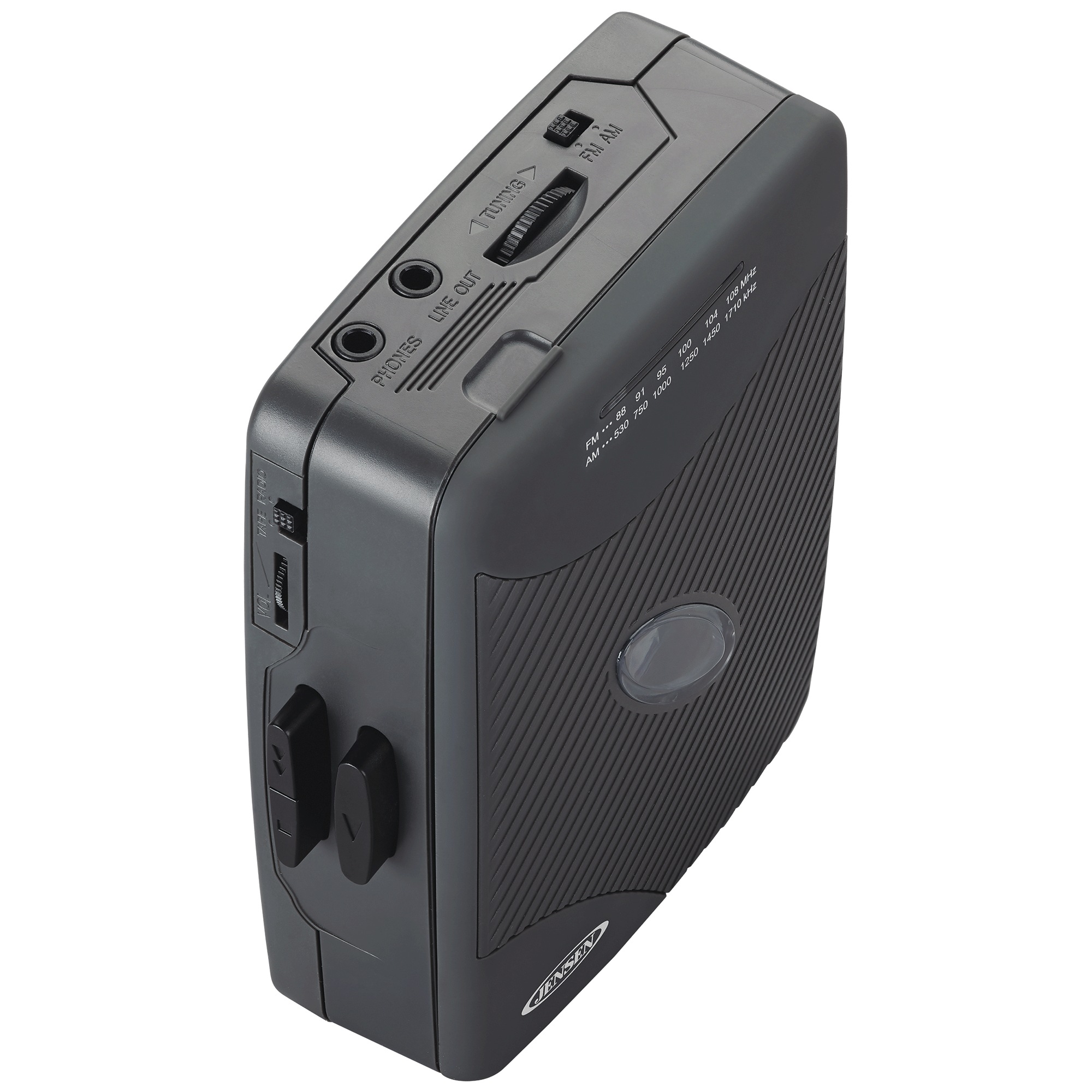 Jensen Audio Stereo Cassette Player with AM/FM Radio, Black, large