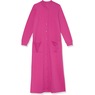 Solid Snap Front Robe, Plumberry, large