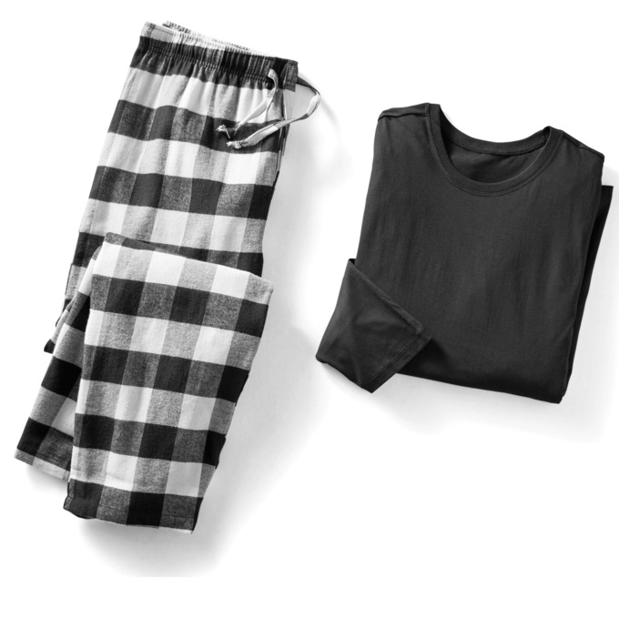 Men's Flannel PJ Set, , large