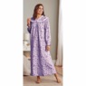 Flannel Nightgown with Lace Trim, , large