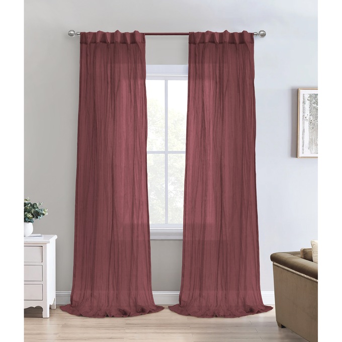 Paloma Broomstick Vintage Pleated Sheer Panel, , large