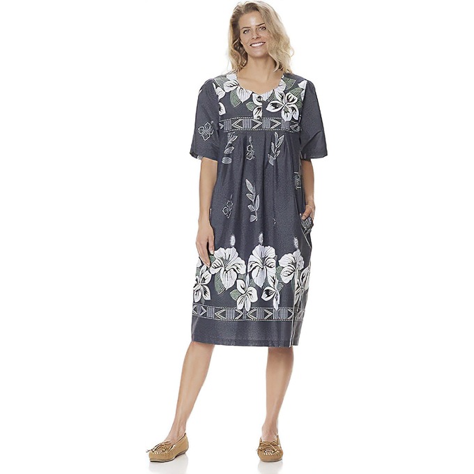 Border Print Patio Dress, , large