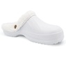 Women's Fleece-Lined Clog, White, large