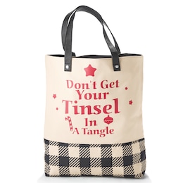 Holly Toes Holiday Tote Bag, , large