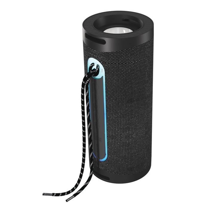 Supersonic Portable Speaker with Flashlight, Black, large
