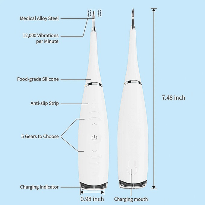 Rechargeable Sonic Plaque Remover, , large