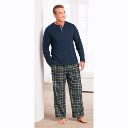 Cozee Corner&reg; 2-pc. Men&#39;s Henley Pajama Set, , large