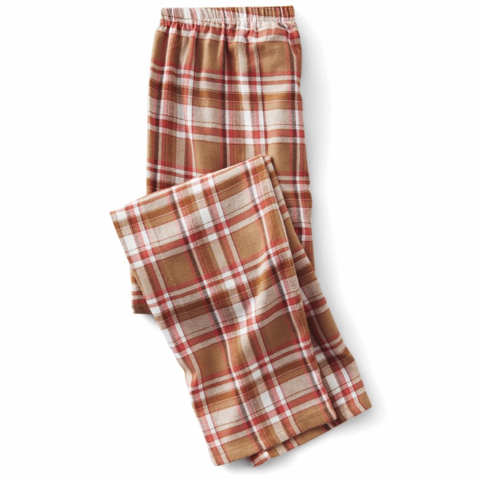 Women's Plaid Flannel PJ Set, Flax Multi, large