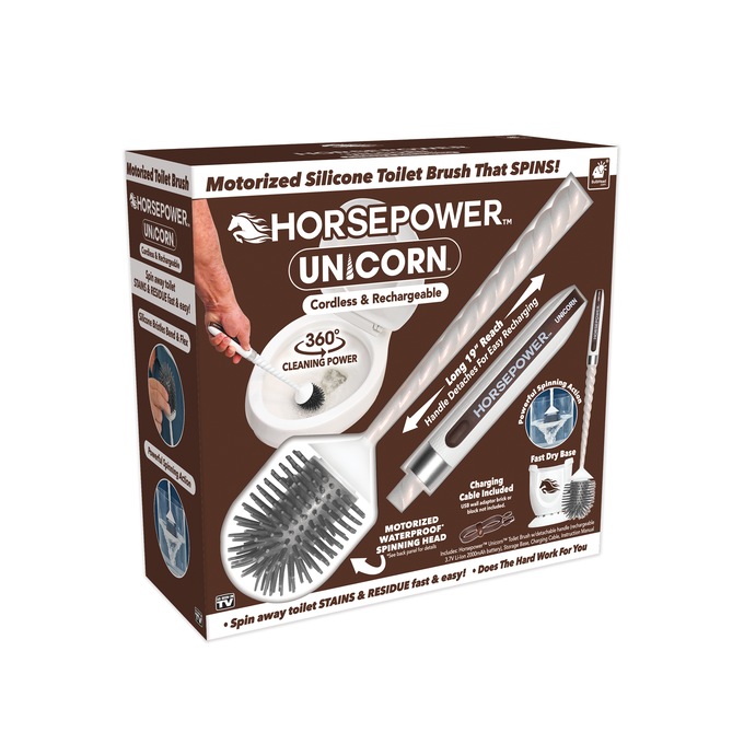 Horsepower Unicorn Motorized Toilet Brush, , large
