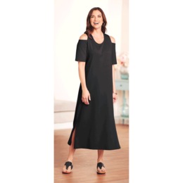 Cold-Shoulder Dress - Solid, , large