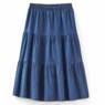 Ruffled Denim Skirt, , large