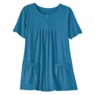 Women's Cotton Knit Tunic with Patch Pockets, , large