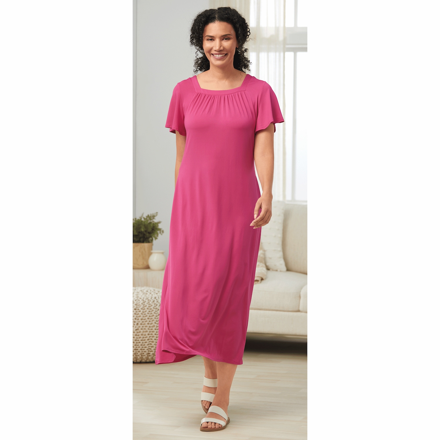 SquareNeck Maxi Dress Amerimark