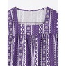 Square-Neck Flannel Nightgown, Violet, large