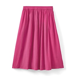 Crinkle Cotton Skirt, , large
