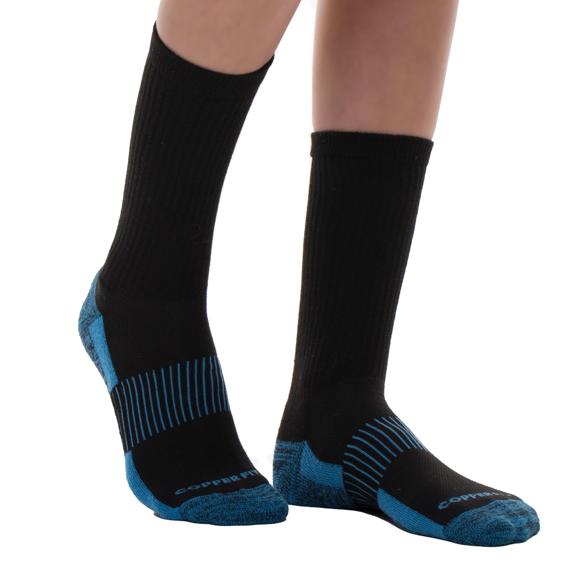 Copper Fit 2-Pack Unisex Crew Socks, , large