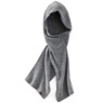 Women's Hooded Scarf, Charcoal Gray, large