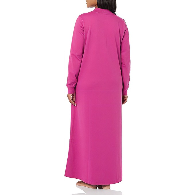 Solid Snap Front Robe, Plumberry, large