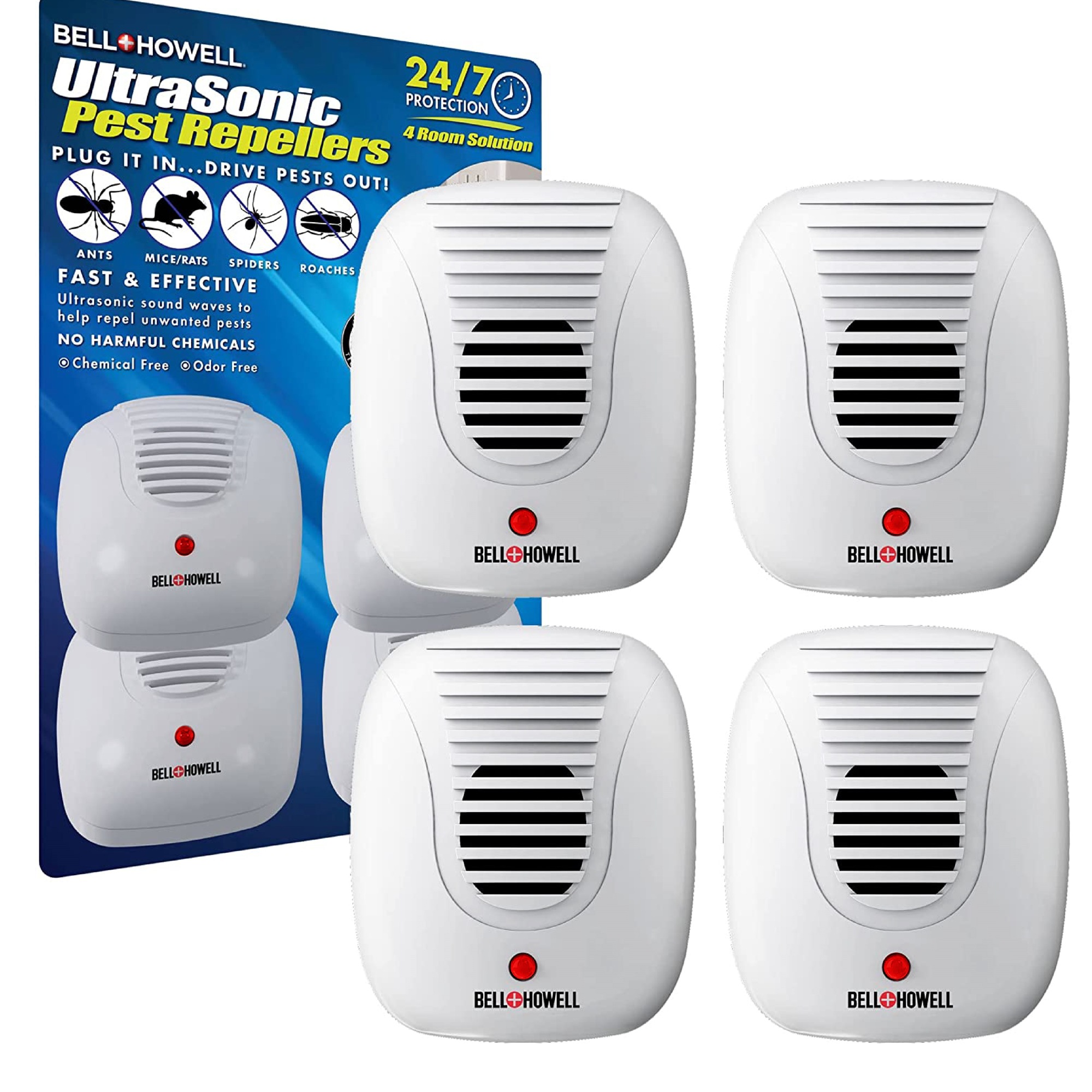 Bell &amp; Howell Pest Repellers 4-Pack, , large