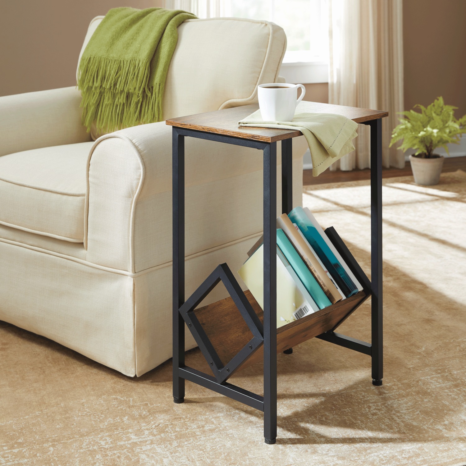 Side Table with Magazine Rack | Amerimark
