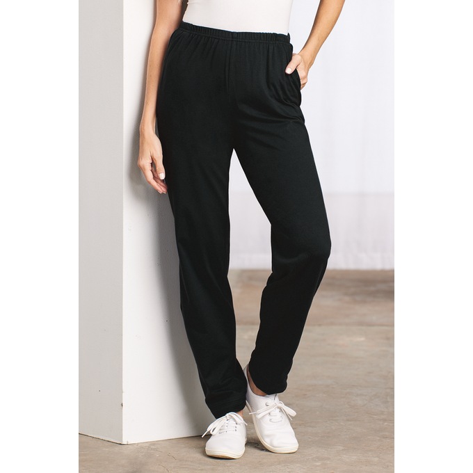 Basic Elastic-Waist Pant, , large
