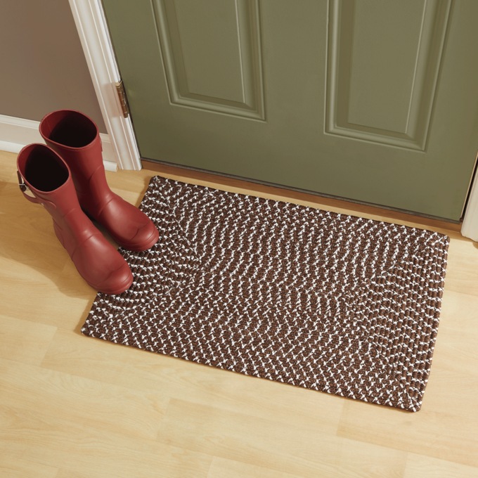 Indoor Braided Woven Mat &ndash; 18" x 28", , large