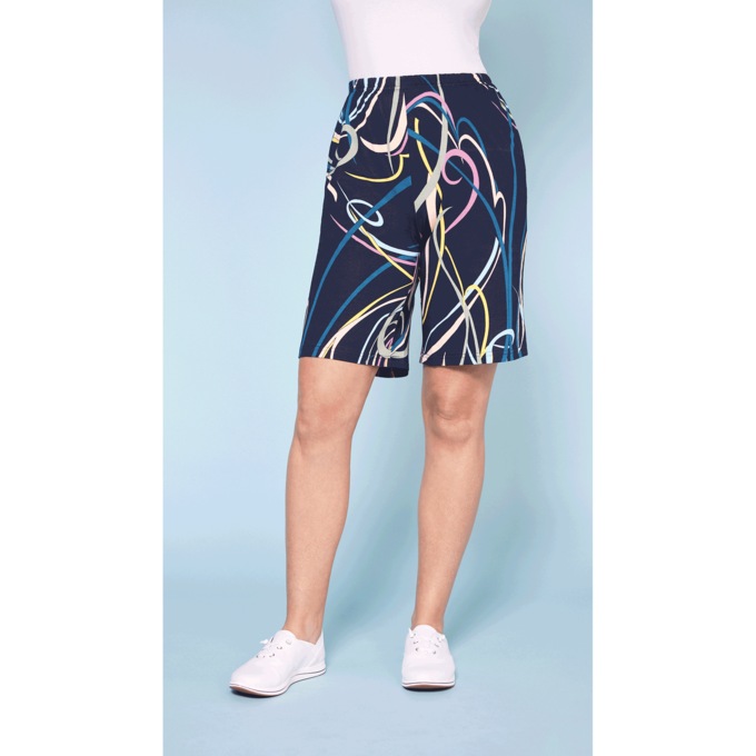 Knit Short - Solid and Print, Swirl Print, large