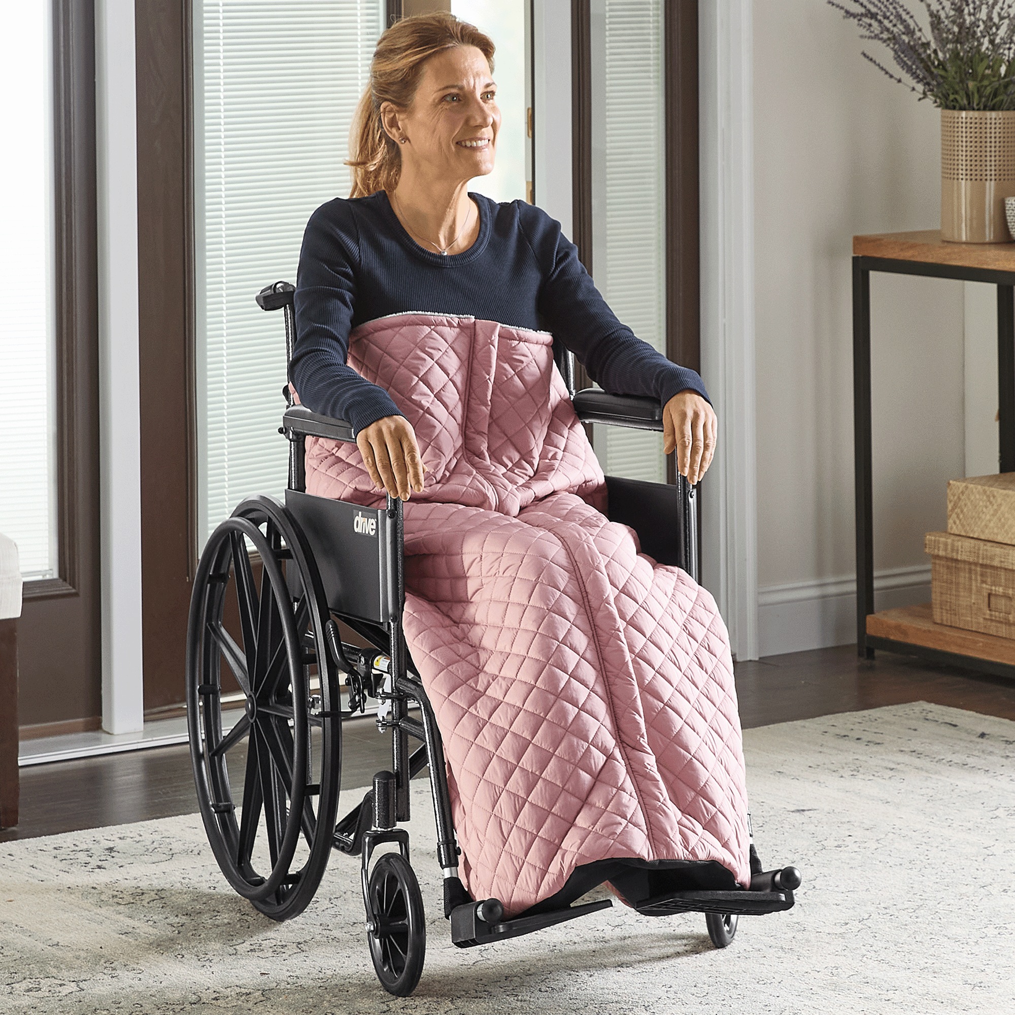 Zip Full Cover Wheelchair Blanket, , large