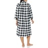 Flannel Snap-Front Duster, Black, large