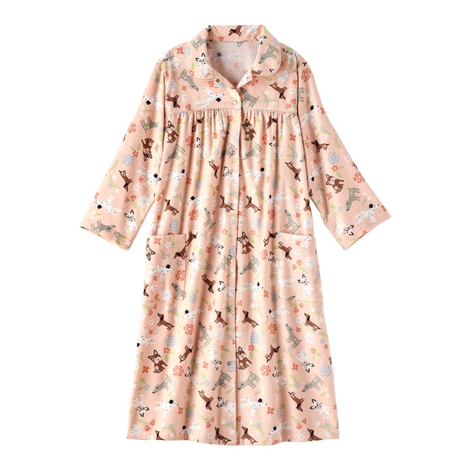 Cozy Flannel Duster, Puppies, large