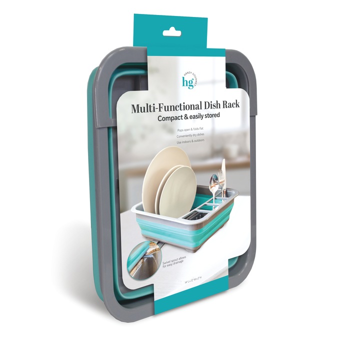 Multi-Functional Collapsible Dish Rack, , large