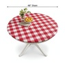 Indoor/Outdoor Fitted Tablecloth, Gingham Red, large