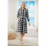 Flannel Midi Dress, , large