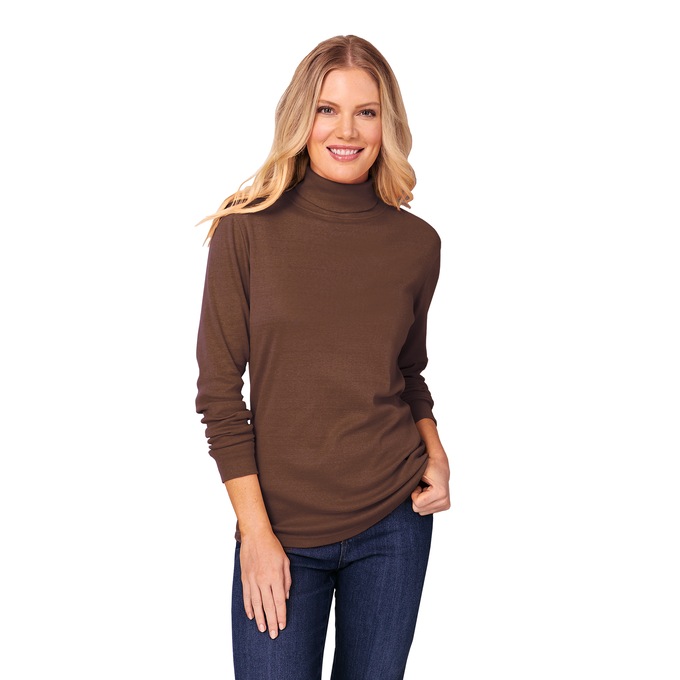 Classic Turtleneck, Chocolate, large