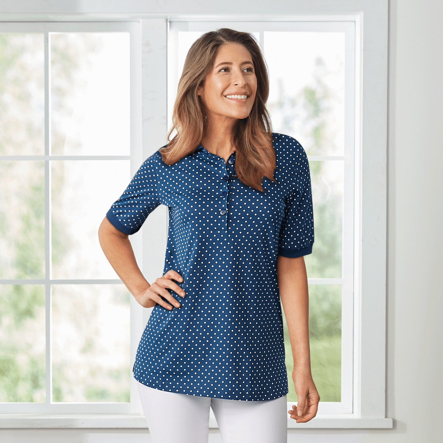 Knit Polo Top | Amerimark