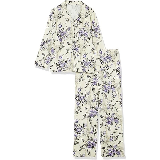 Cozee Corner Printed Flannel Pajamas, Ivory Tower, large