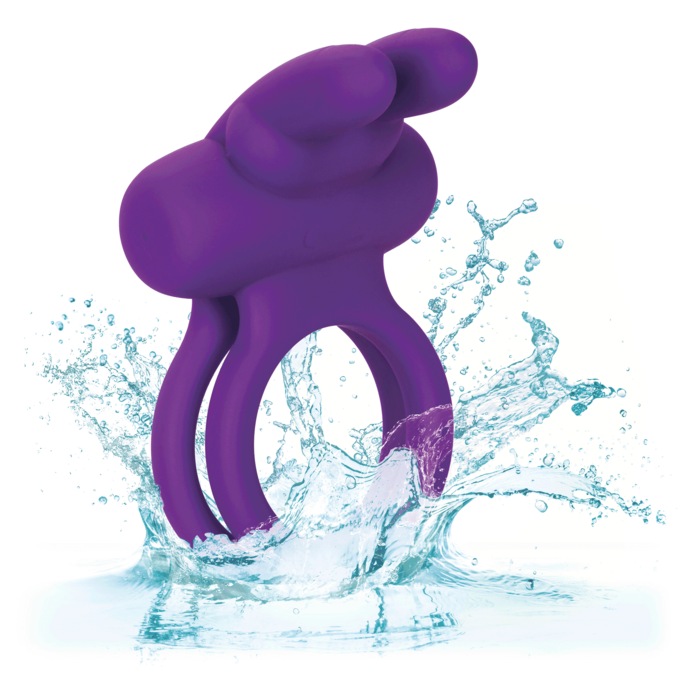 Silicone Rechargeable Dual Rockin' Rabbit Enhancer, , large