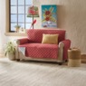 Color Connection Reversible Furniture Protector, Red Gray Mist, large