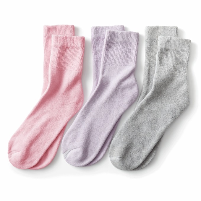 3-Pack Women's Diabetic Anklet Socks, , large